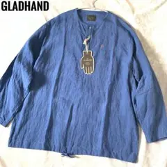 未使用 GLADHAND グラッドハンド　ヘンリーネックシャツ 麻 リネン L