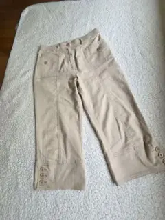 サマーセールヴィンテージ　ハーフパンツ　膝下パンツ　ベージュ　11号