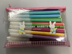 ファニーラビッツ　ペンケース　カラーペン23本　平成レトロ