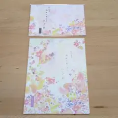 新品　レターセット　花より月日のあいまにはしゃぐ色　透け感　学研ステイフル
