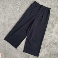 ユニクロ　ドレープ　ワイドパンツ　ブラック　サイズS
