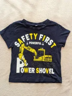 パワーショベル グラフィック Tシャツ 100