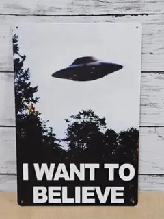 【新品】I want to Believe✩メタルプレート✩UFO✩Xファイル