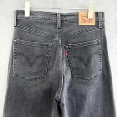 Levi's リーバイス ブラックデニムパンツ RIBCAGE STRAIGHT