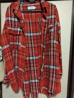 AZUL チェック ロングシャツ サイズフリー オーバーサイズ