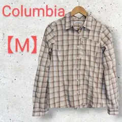 Columbia　コロンビア　シャツ　【M】　チェック柄　ピンク