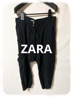 ☘️P1☘ZARA ブラック サルエルパンツ L
