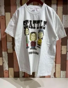 ピーナッツ パロディ SEATTLE Tシャツ WHT　L