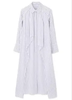 新品未着用ADORE レイヤード　ネイビーストライプ　シャツワンピース　M