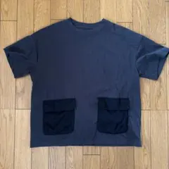 GU ポケット付き Tシャツ 150サイズ ダークグレー