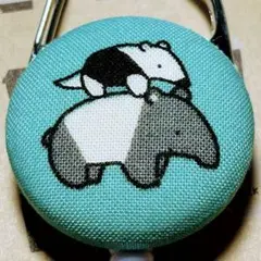 リールキーホルダーS384★ハンドメイド　ゆるカワ♡アリクイちゃん