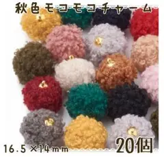 【20個】秋色もこもこチャーム