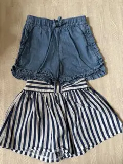 フリル付きショートパンツセット