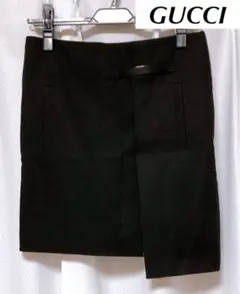 『GUCCI』ロゴ入りパーツ★アシンメトリー★ GUCCI スカート