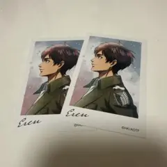 進撃の巨人　ポップアップ　チェキ風ランダムカード　エレン×2枚セット