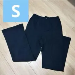 美品　GU ブラックワイドパンツ　S スーツ