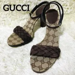 GUCCI GG シマ サンダル レースアップサンダル