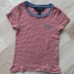 Polo Ralph Lauren 赤白ストライプ Tシャツ 2/2T