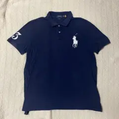 美品 ラルフローレン ビッグポニー ポロシャツ 紺 ネイビー XL