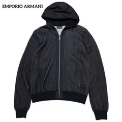 EMPORIO ARMANI フーデッドジャケット ネイビー メンズ サイズXL