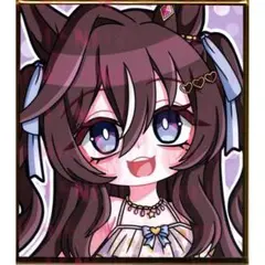 手描きイラスト ミニ色紙 ウマ娘 ヴィブロス 水着 新衣装