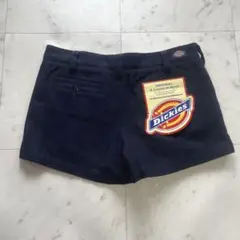新品未使用タグ　Dickies ディッキーズ　短パン　黒色×紺色　刺繍ロゴ　M