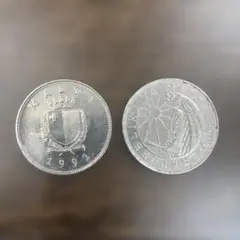 マルタ　500リラ銀貨（マルタ騎士団　アテナ）2001年 マルタ 500リラ銀貨（マルタ騎士団 アテナ）2001年