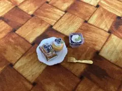 ミニチュアスイーツ 3種のブルーベリーのスイーツセット