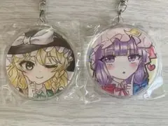 東方Project パチュリー・ノーレッジ 霧雨魔理沙 手描きイラスト