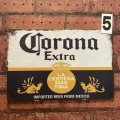 CORONA コロナビール 《5》レトロ ブリキ 看板 ☻