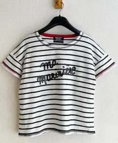ソニアリキエル　SONIA RYKIEL　スパンコールロゴボーダーカットソー♪