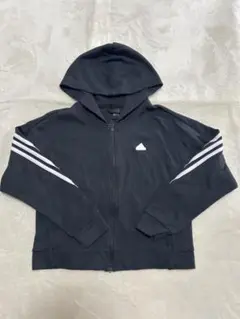 adidas 黒 フルジップ パーカー 100cm~