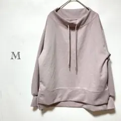 ダンボフレルーズ プルオーバー 【M】 ハイネック ピンクベージュ ゆったり