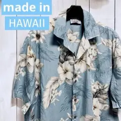 【PACIFICL EGEND】 made inハワイ　アロハシャツ 青色