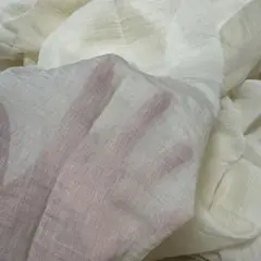 新品未使用　柔らかく通気性の良いテンセル麻混紡生地