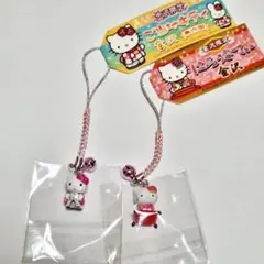 ご当地キティ ハローキティ 根付け 金沢限定 着物 兼六園