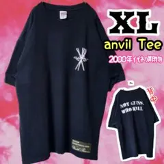 2000年代初期 anvil 前後プリント 黒 Tシャツ XL