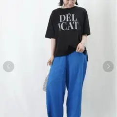 Luca DÉLICAT ブラック半袖Tシャツ