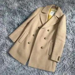 M502【ティアラ・メルローズ】ロングコート/カシミア混/肉厚 レディース/4
