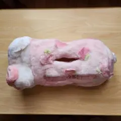 #ハローキティ ふわふわ ティッシュカバー　ピンク いちご柄