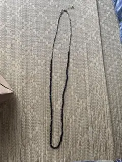 ストーン　ロングネックレス 黒