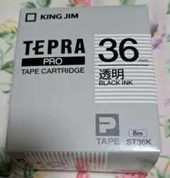 テプラテープ 透明 36mm(KING JIM)