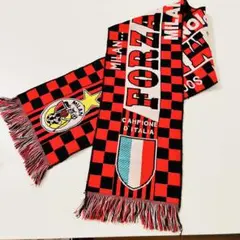 【90s~】FORZA MILAN　ACミラン　マフラー　赤色　サッカー　海外 90s~】FORZA MILAN ACミラン マフラー 赤色 サッカー 海外