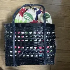 和装用　花柄カゴバック