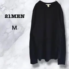 【21MEN】トップス(M)カットオフ　切りっぱなし　綿100% 春秋　シンプル
