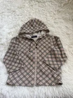 ★BURBERRY ★ノバチェック柄 フード付きパーカー 90cm