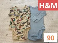 美品⭐︎H&Mベビー　ディズニー柄　長袖ボディ　インナー