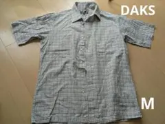 DAKS チェック柄 半袖シャツ Mサイズ