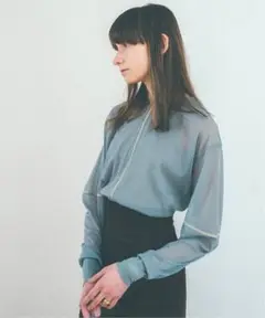 クラネ スローブイエナ SOLID SLEEVE SHEER L/S トップス