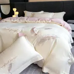 羽毛刺繡シーツ4点セットです